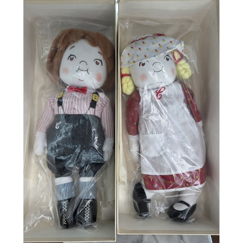 Vintage Russ Campbell Kid Collection Cloth Dolls Lot 2 15 Inch Limited Edition